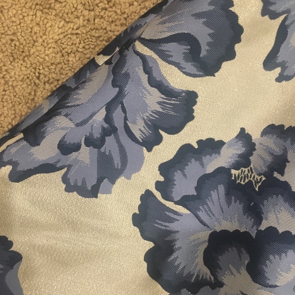 Floral, Blue, & Silver Halter Dress - Picture 2 of 5